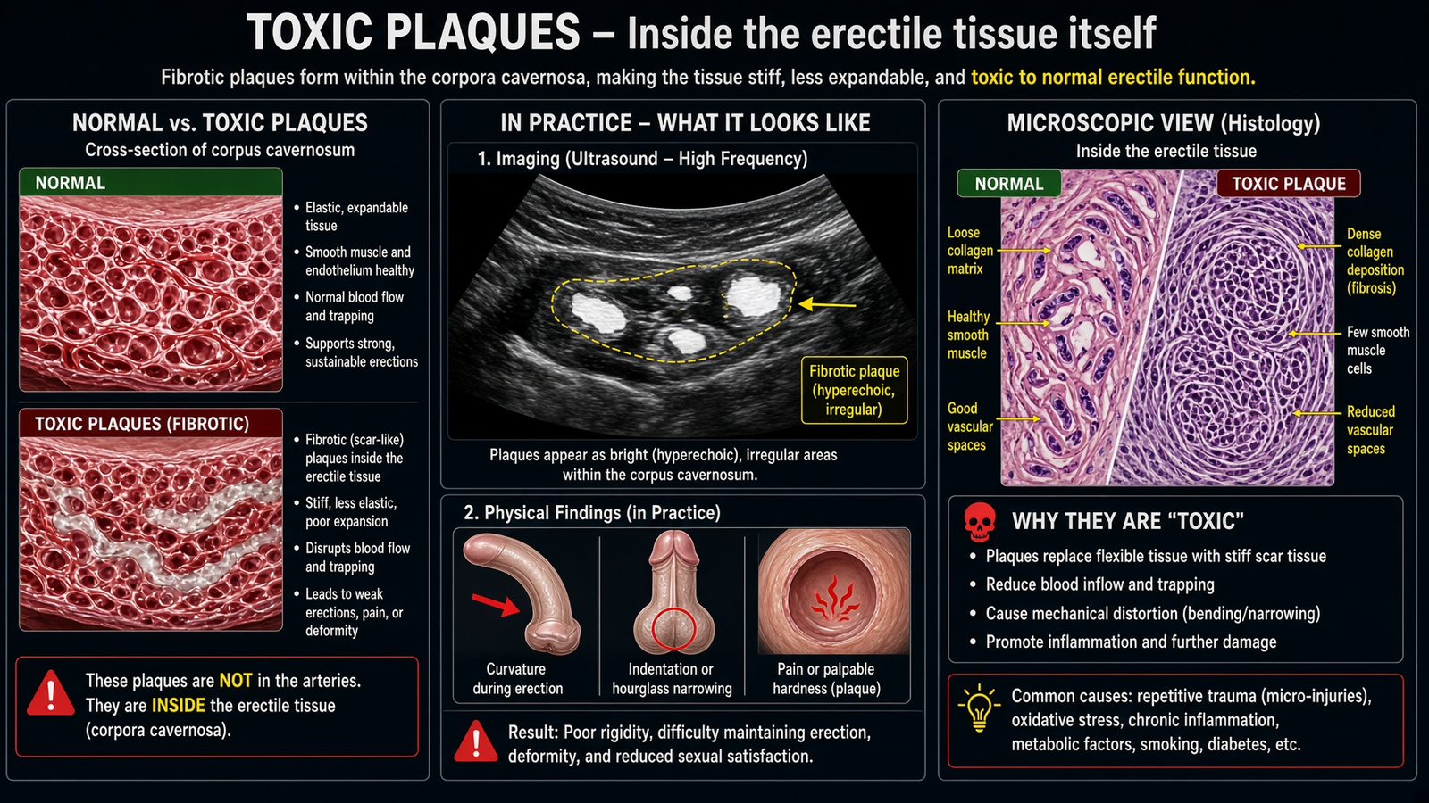 Toxic Plaques tissue infographic